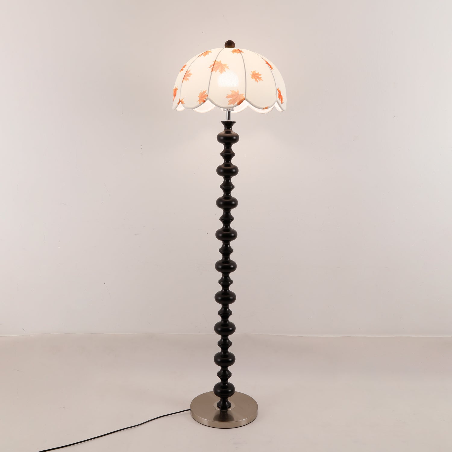 Autumn Wood Fabric Elegant Floor Lamp-Neutral Decor