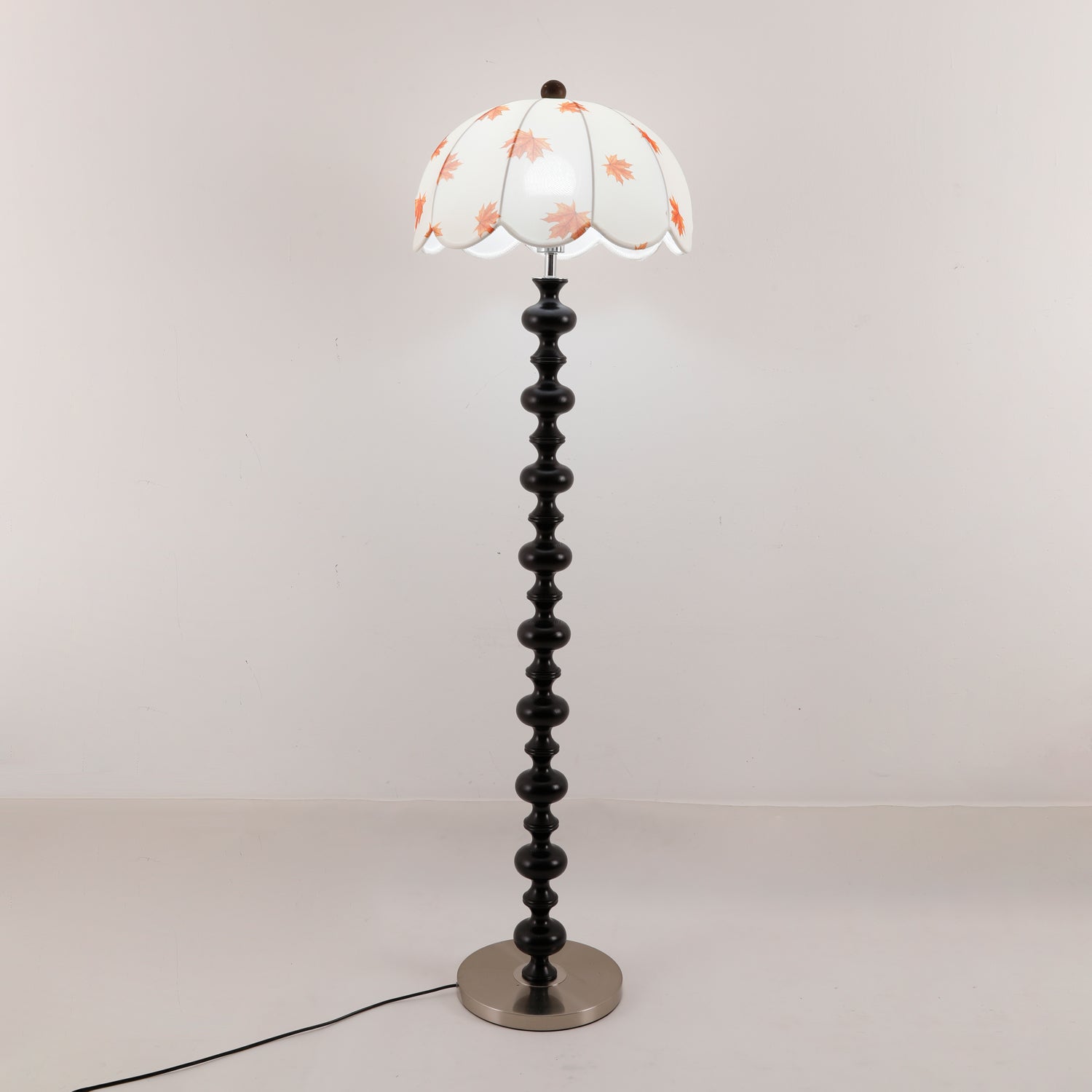 Autumn Wood Fabric Elegant Floor Lamp-Neutral Decor