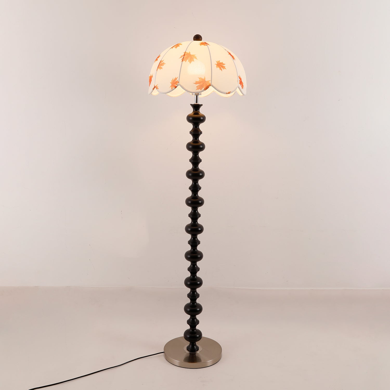 Autumn Wood Fabric Elegant Floor Lamp-Neutral Decor
