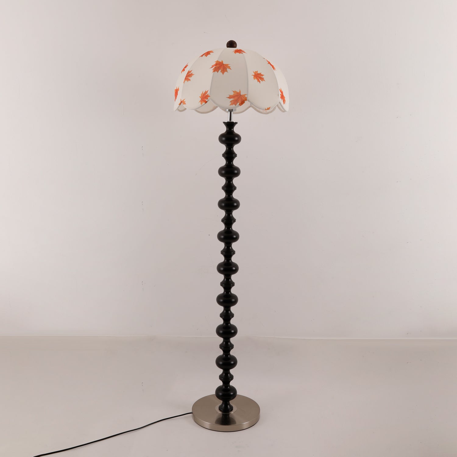 Autumn Wood Fabric Elegant Floor Lamp-Neutral Decor