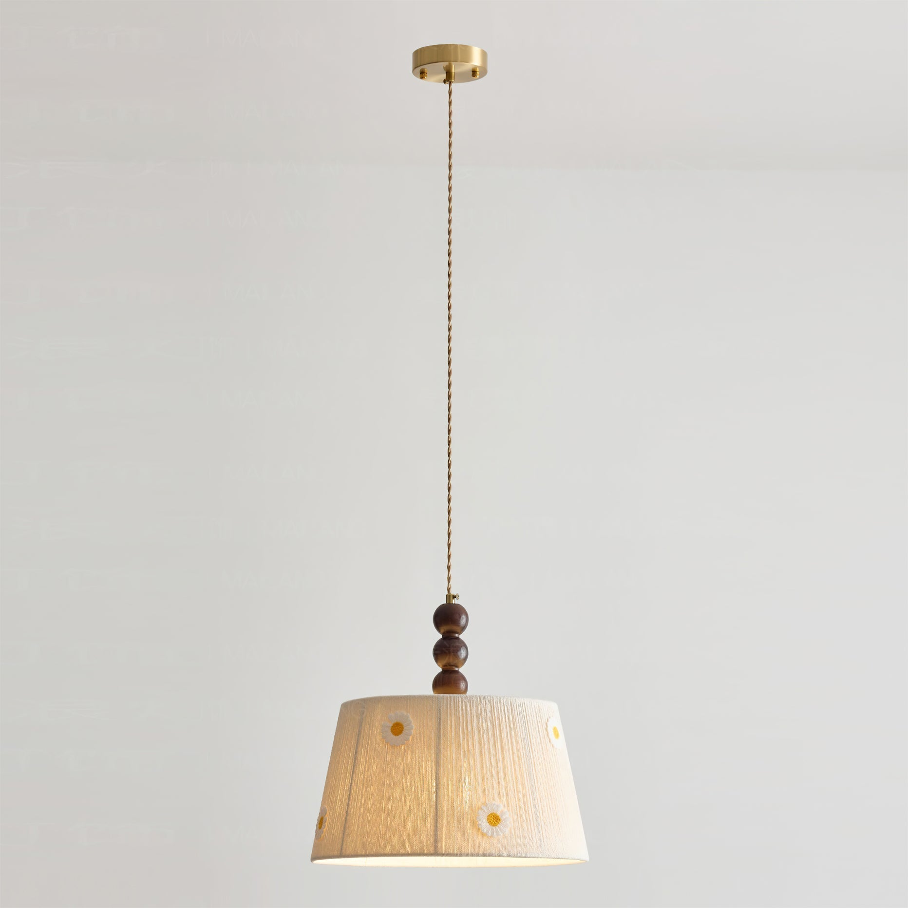 View of the light from below, showing the bulb housing.