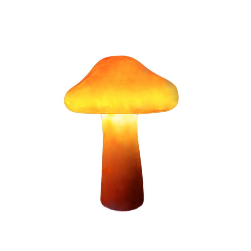 Ray Mushroom Outdoor Ground Light, Hardwired/Solar, Orange - Neutral Decor