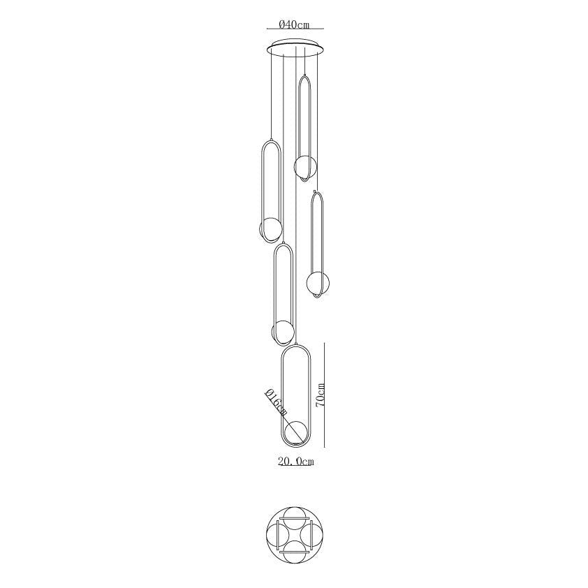 Cyvora Modern Minimalist Combination Glass Chandelier-Neutral Decor