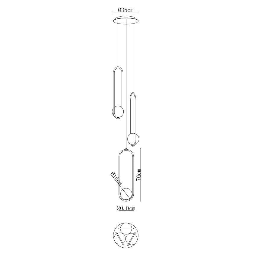 Cyvora Modern Minimalist Combination Glass Chandelier-Neutral Decor