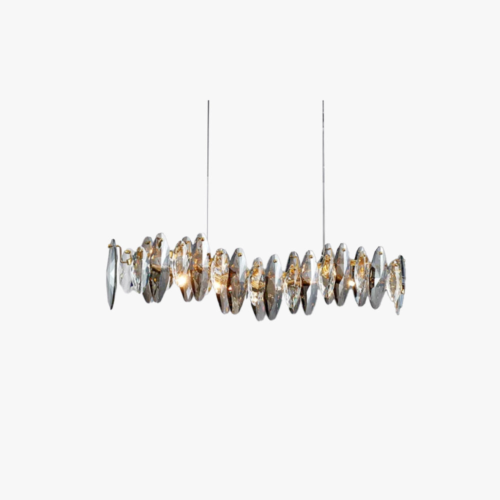 Kristy Luxurious Chandelier Crystals/Metal Gold Living Room - Neutral Decor