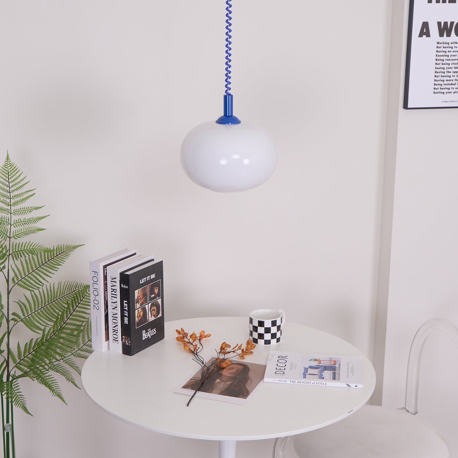 Euvora Glass Classic Pendant Light-Neutral Decor