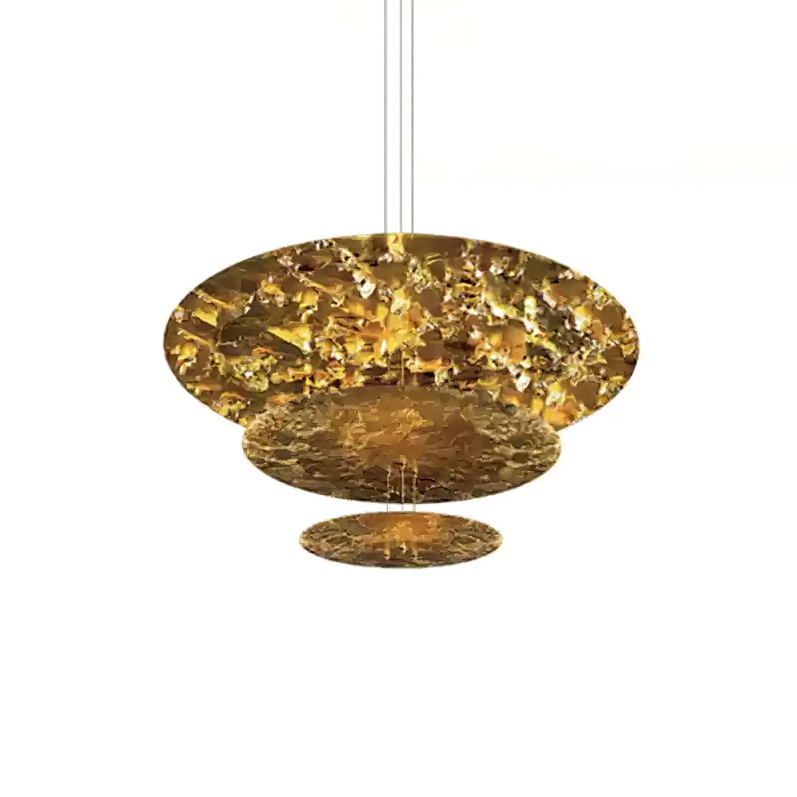 Phelion Layered Gold Foil Pendant Light-Neutral Decor