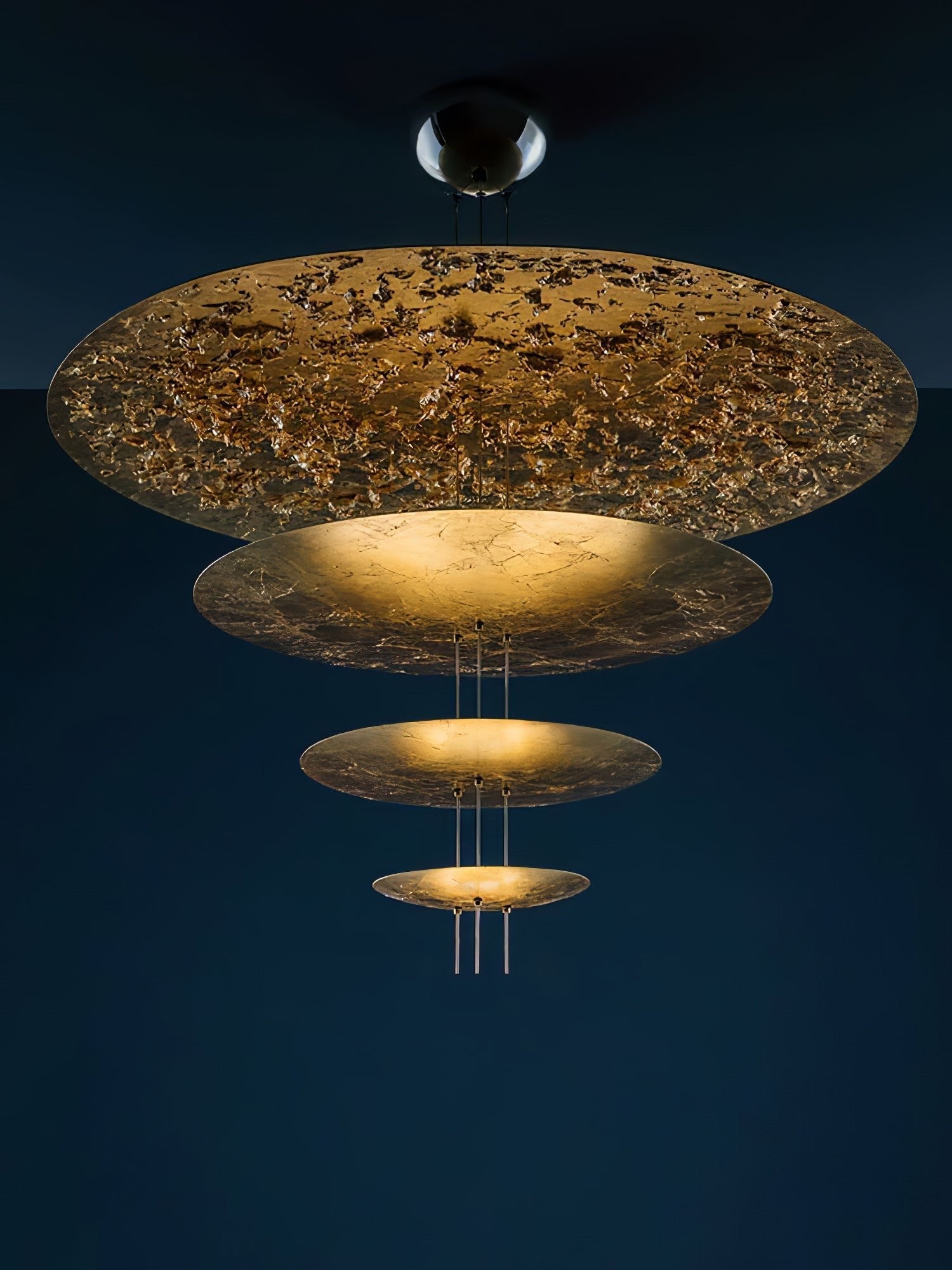 Phelion Layered Gold Foil Pendant Light-Neutral Decor