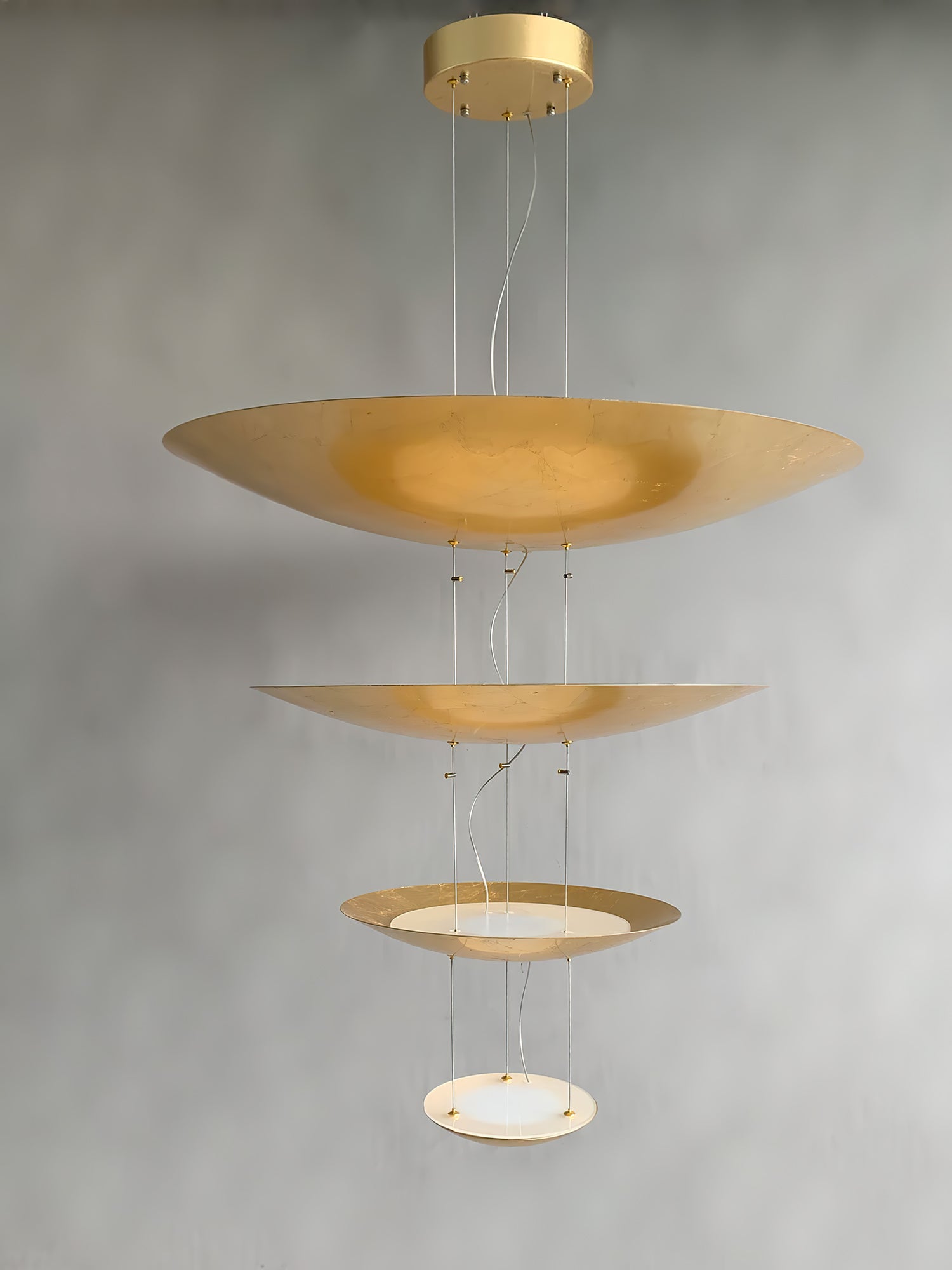 Phelion Layered Gold Foil Pendant Light-Neutral Decor