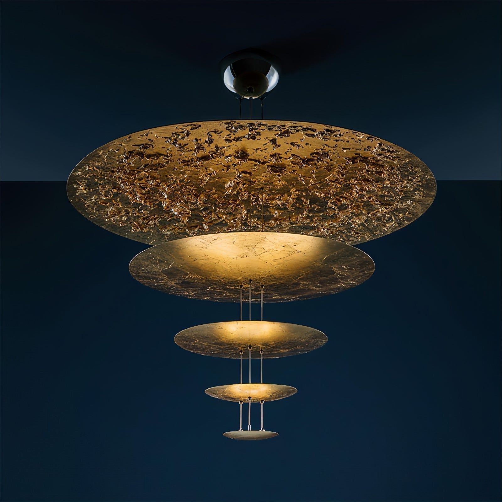 Phelion Layered Gold Foil Pendant Light-Neutral Decor