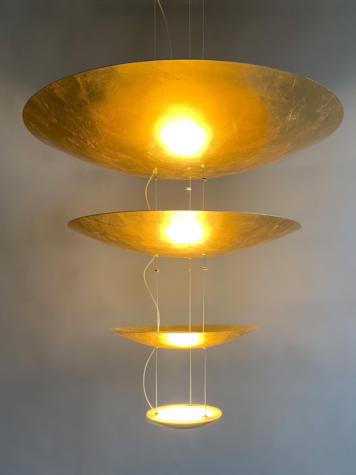Phelion Layered Gold Foil Pendant Light-Neutral Decor