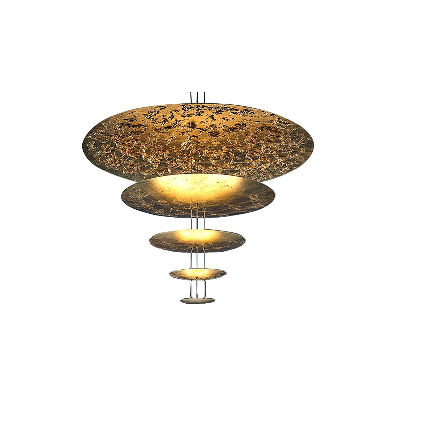 Phelion Layered Gold Foil Pendant Light-Neutral Decor