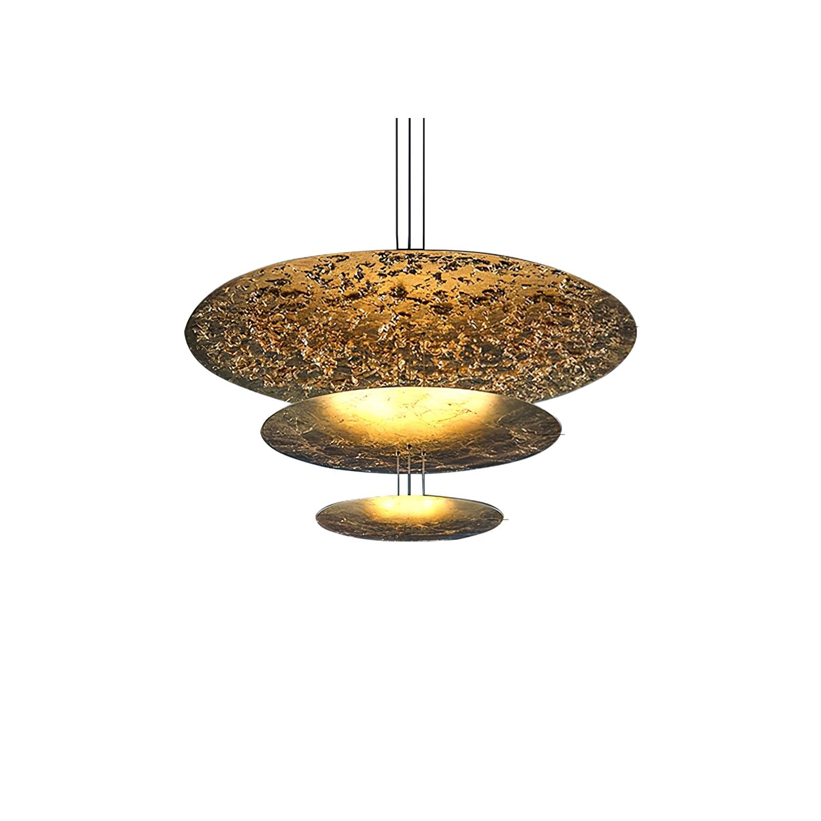 Phelion Layered Gold Foil Pendant Light-Neutral Decor