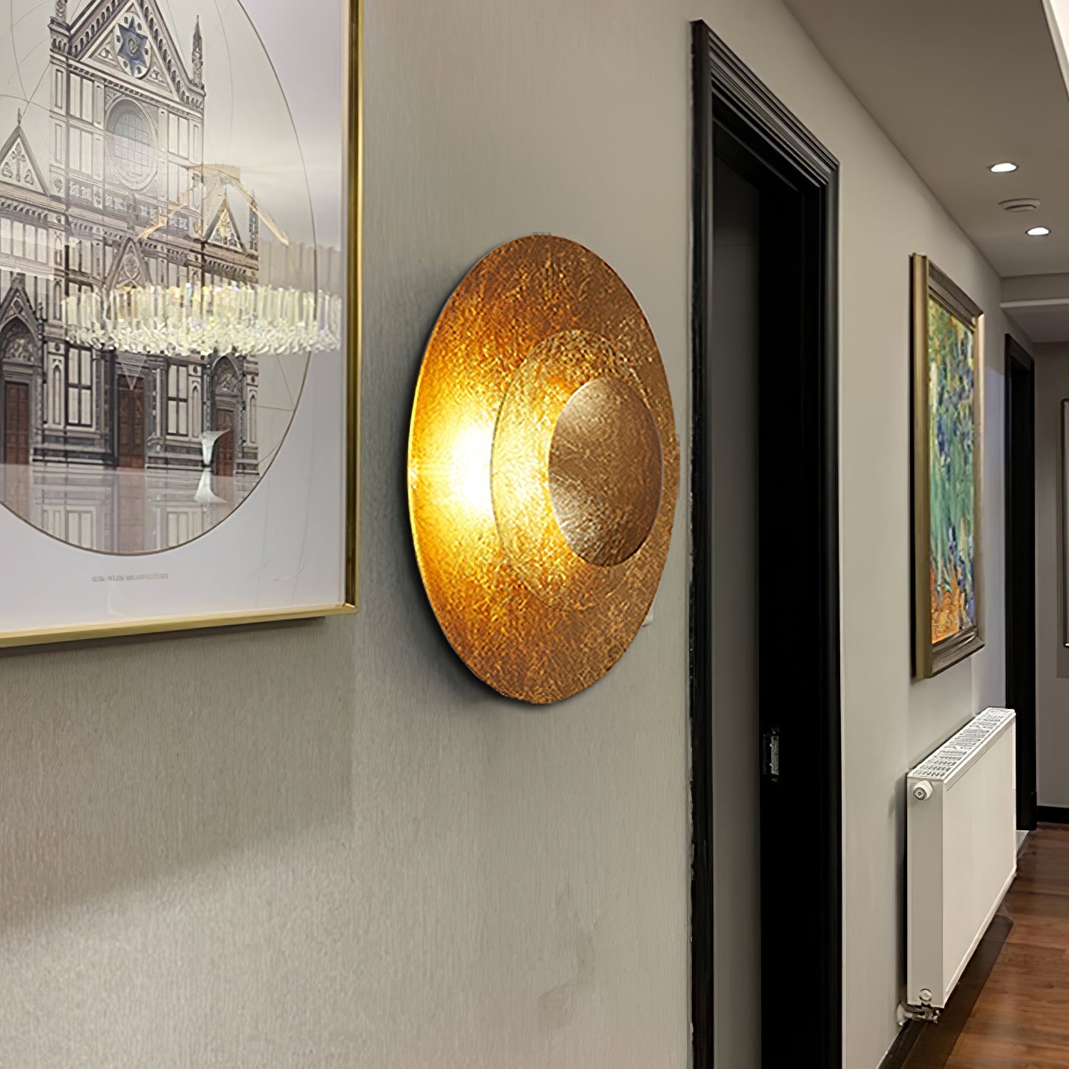 Solaris Vintage foil Wall Lamp-Neutral Decor