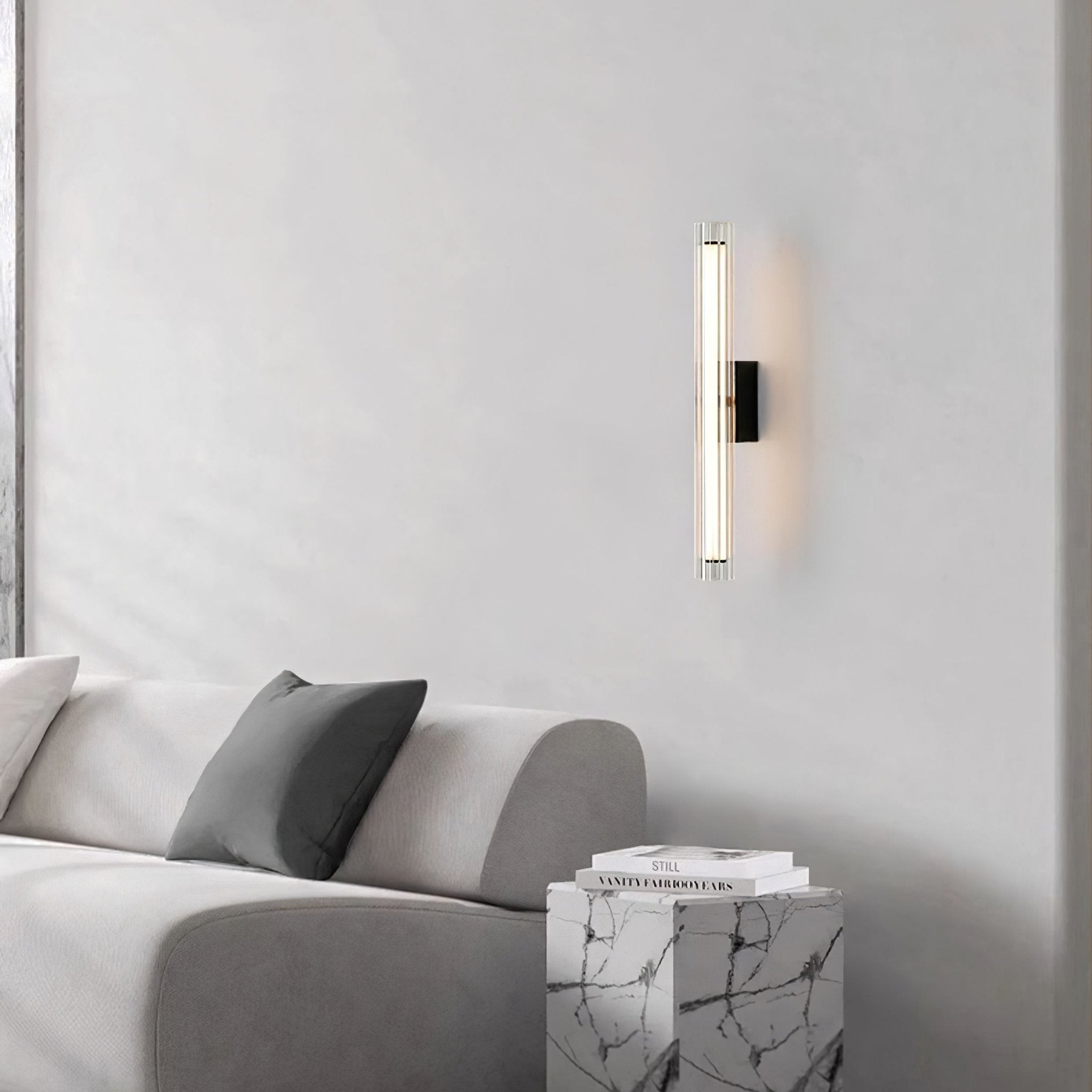 Corv Glass Contemporary Wall Lamp-Neutral Decor