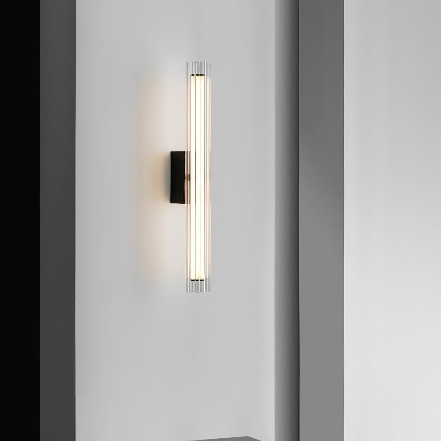 Corv Glass Contemporary Wall Lamp-Neutral Decor