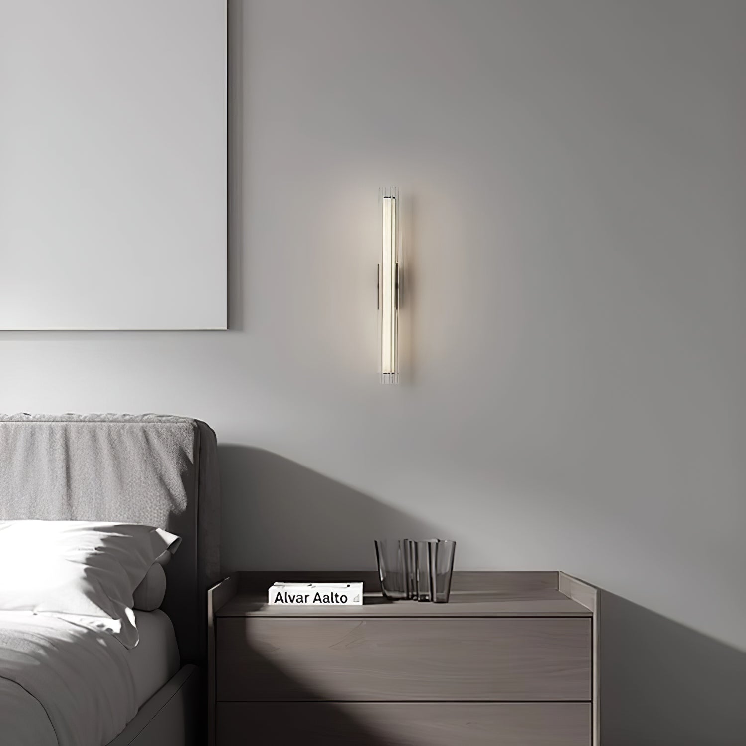 Corv Glass Contemporary Wall Lamp-Neutral Decor