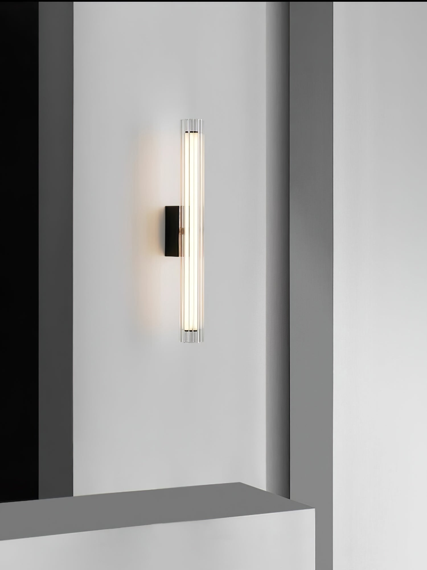 Corv Glass Contemporary Wall Lamp-Neutral Decor