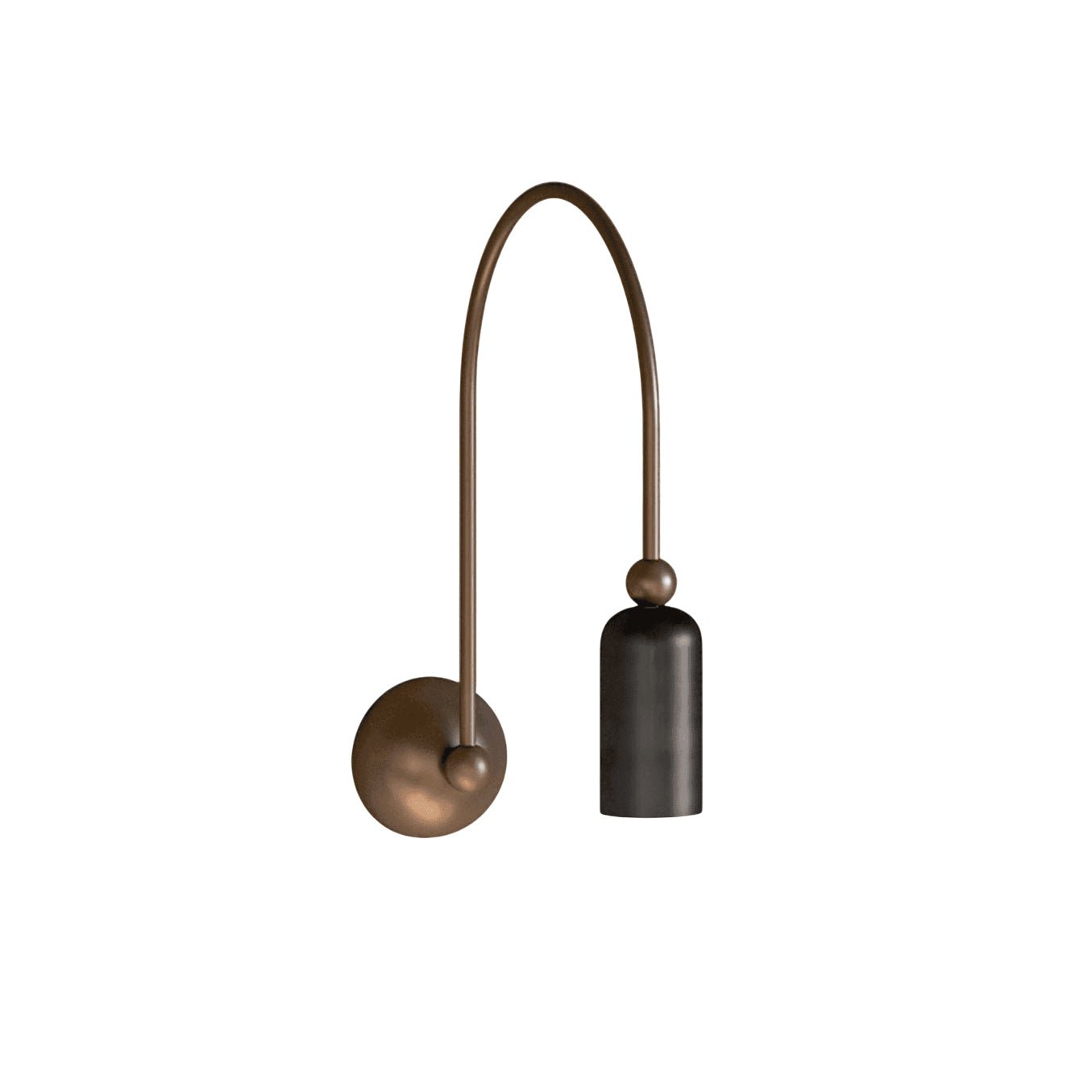 Vortigaud Curved Bronze Black Wall Light-Neutral Decor