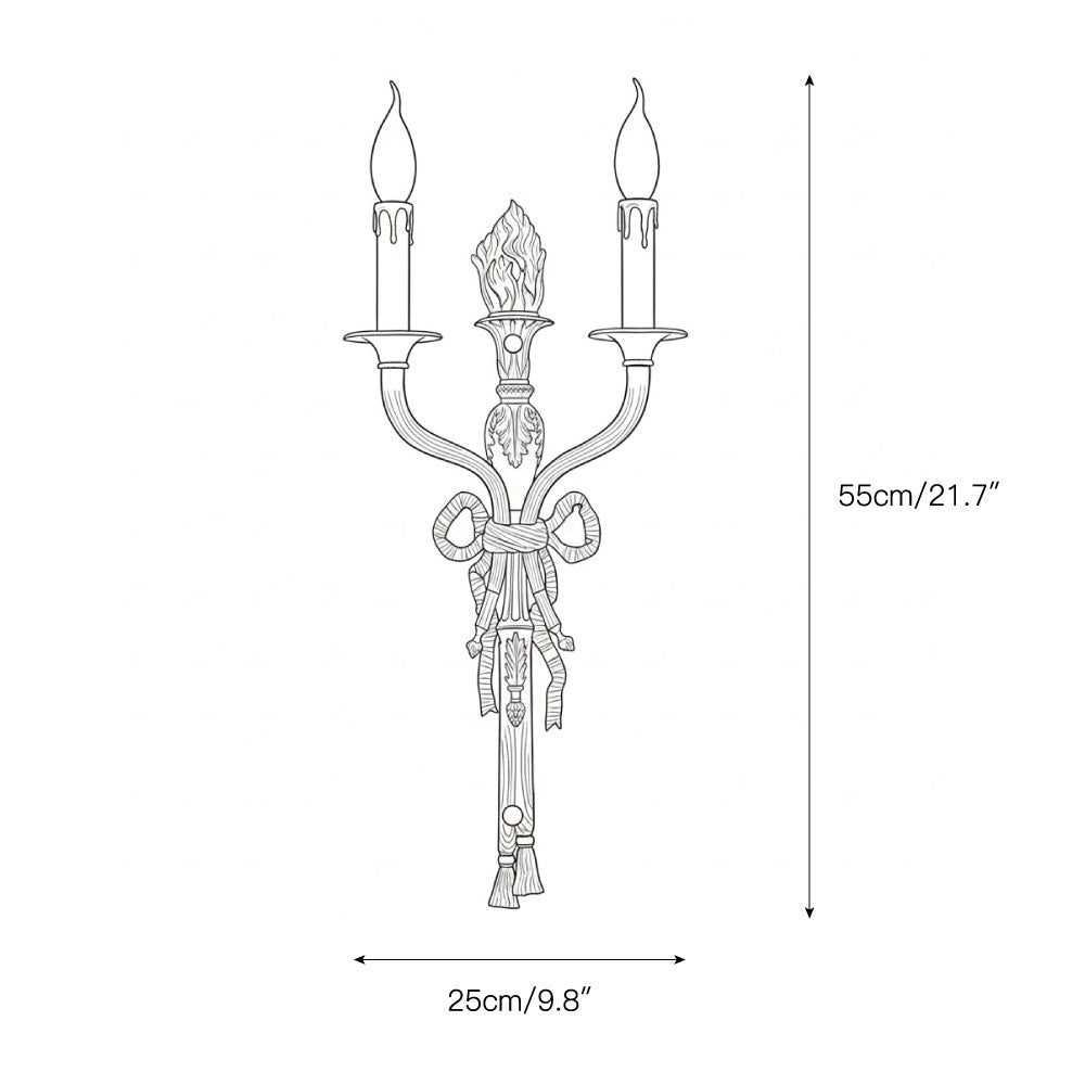 Detail of the candle-style E12/E14 socket.