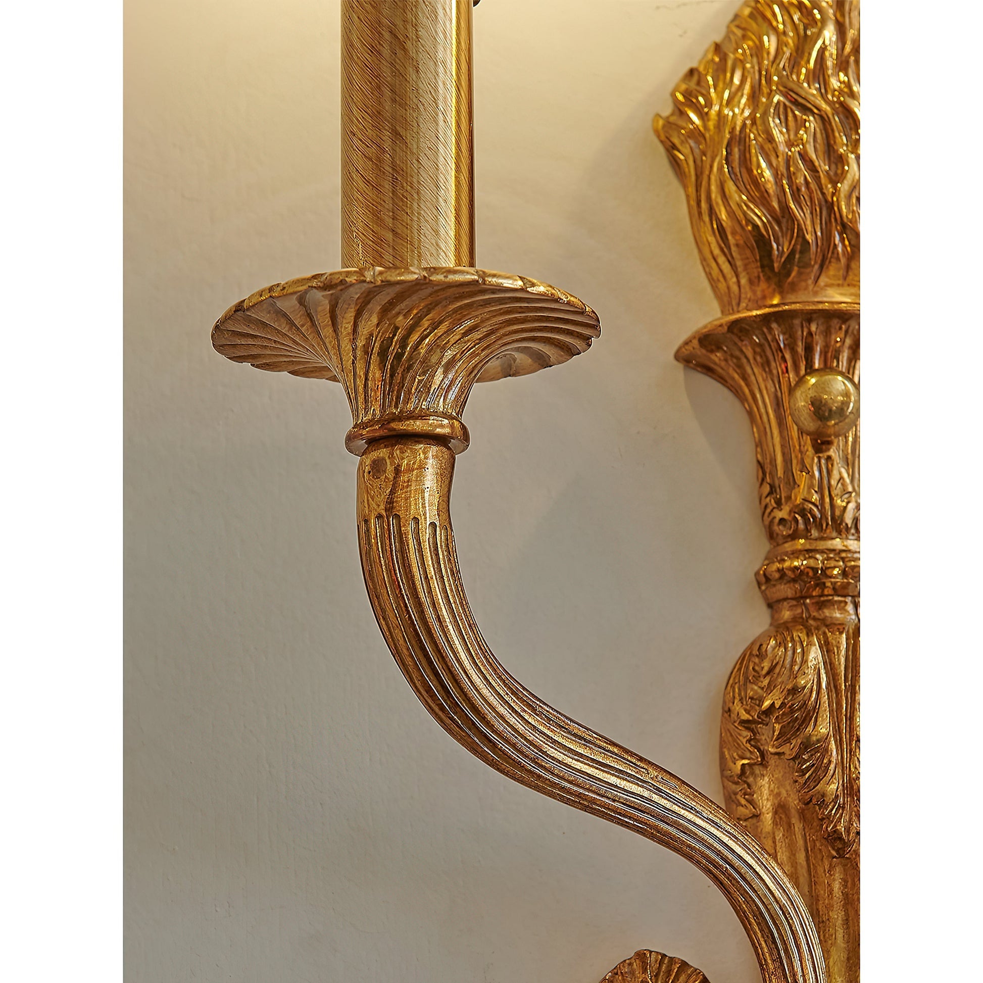 Full view of the Madeleine Brass Wall Lamp.