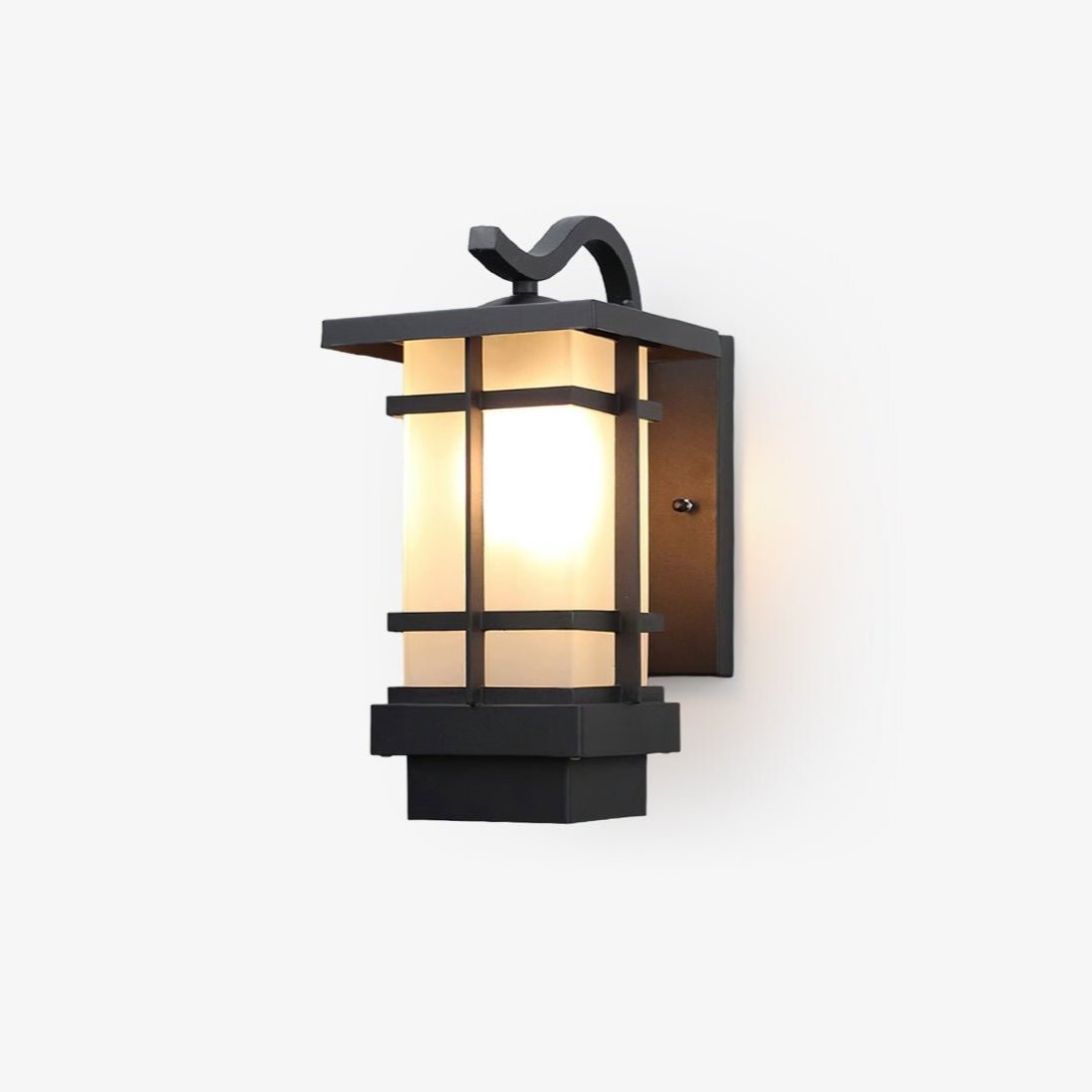 Madison Unique Glass Lantern Outdoor Wall Lamp-Neutral Decor