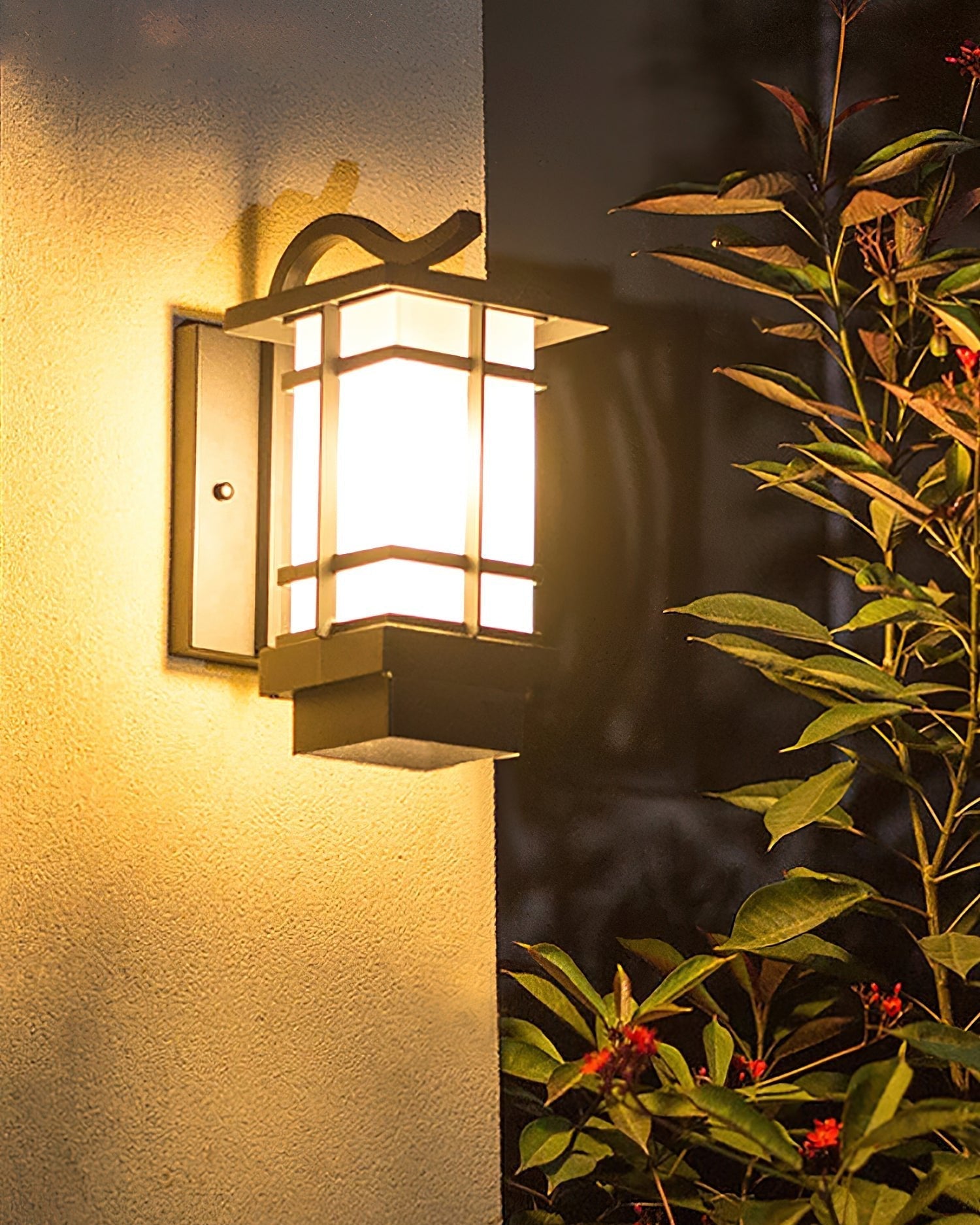 Madison Unique Glass Lantern Outdoor Wall Lamp-Neutral Decor