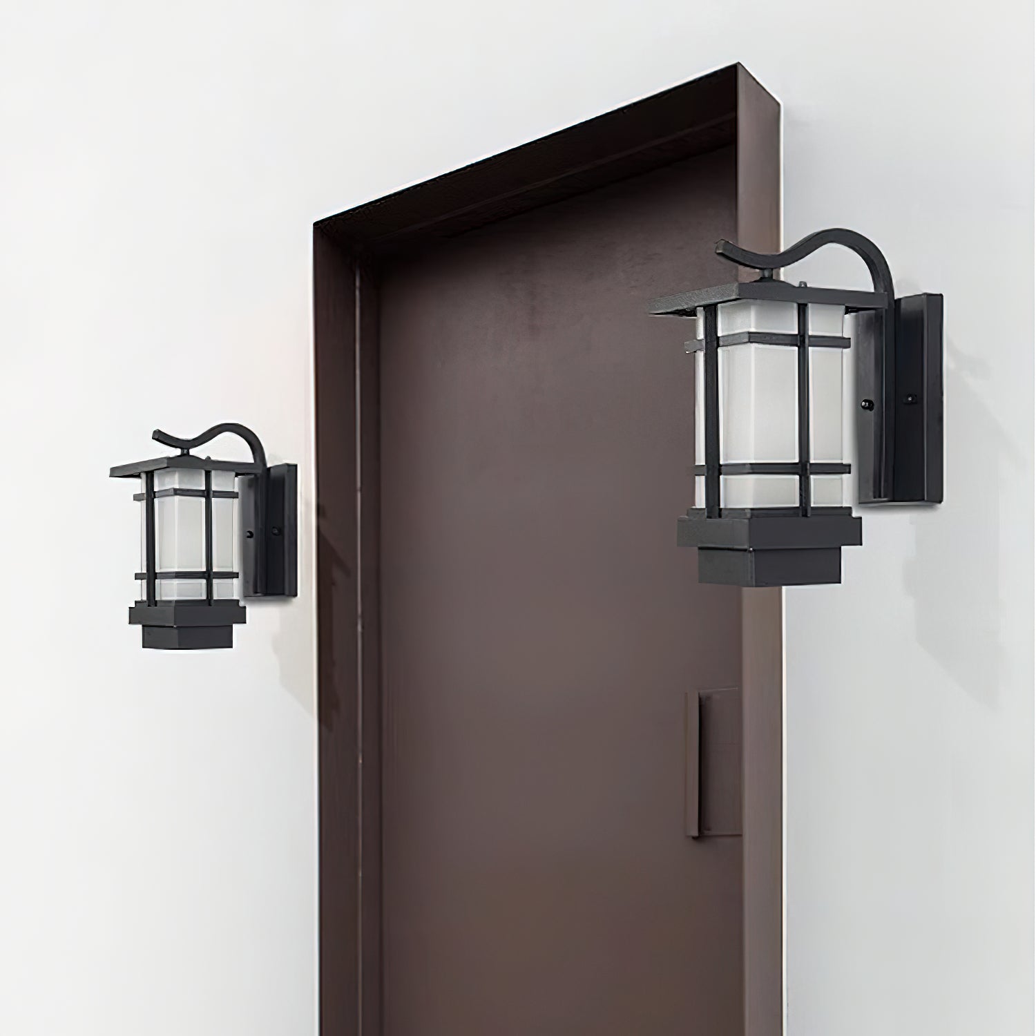 Madison Unique Glass Lantern Outdoor Wall Lamp-Neutral Decor