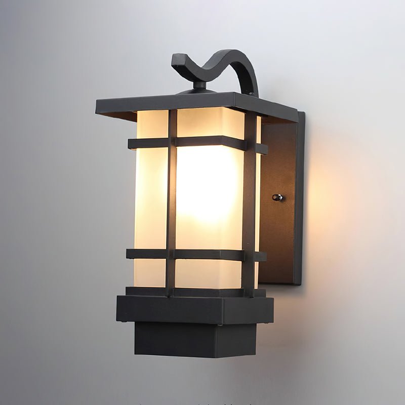 Madison Unique Glass Lantern Outdoor Wall Lamp-Neutral Decor