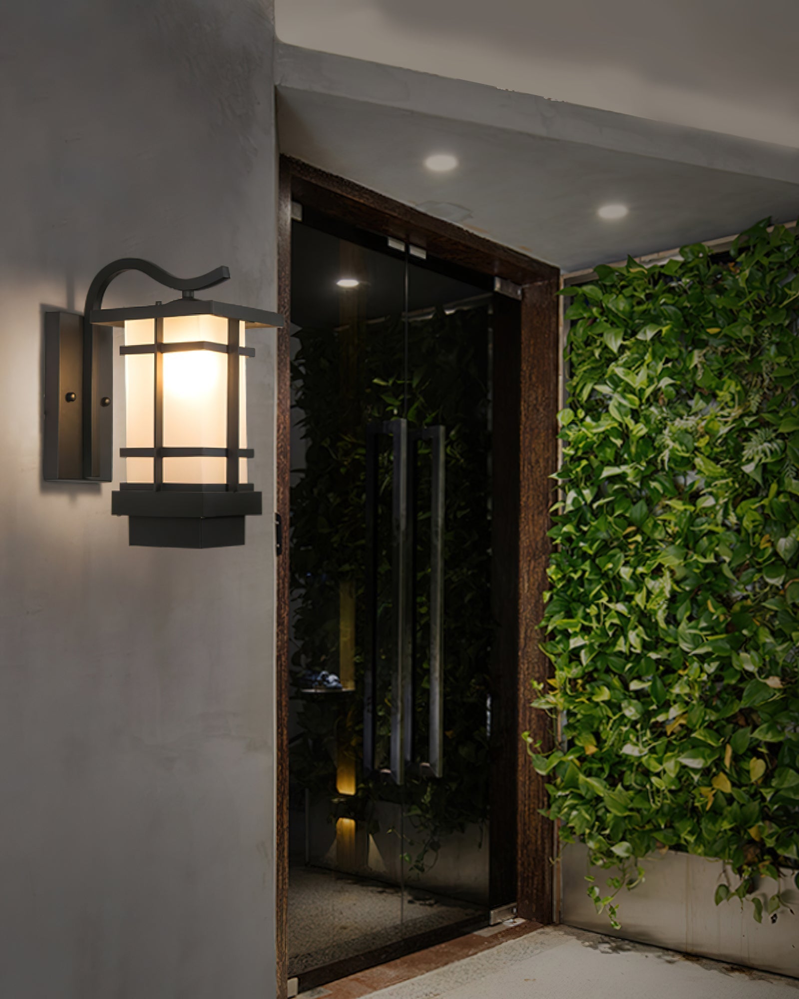 Madison Unique Glass Lantern Outdoor Wall Lamp-Neutral Decor