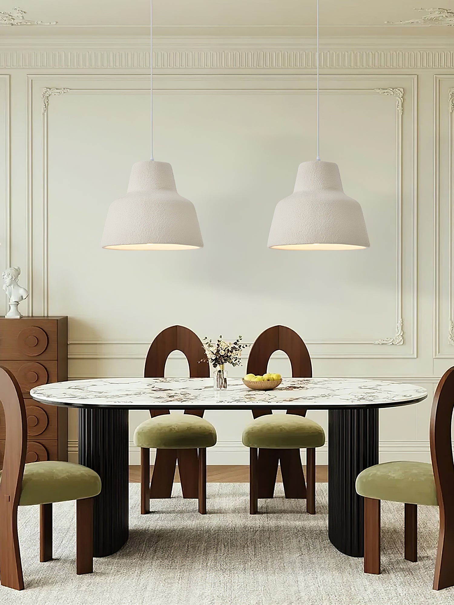 Zavela Premium Nordic Art Plastic Pendant Light-Neutral Decor