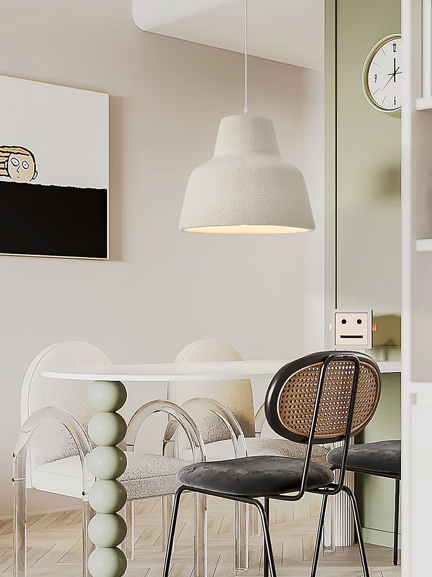 Zavela Premium Nordic Art Plastic Pendant Light-Neutral Decor