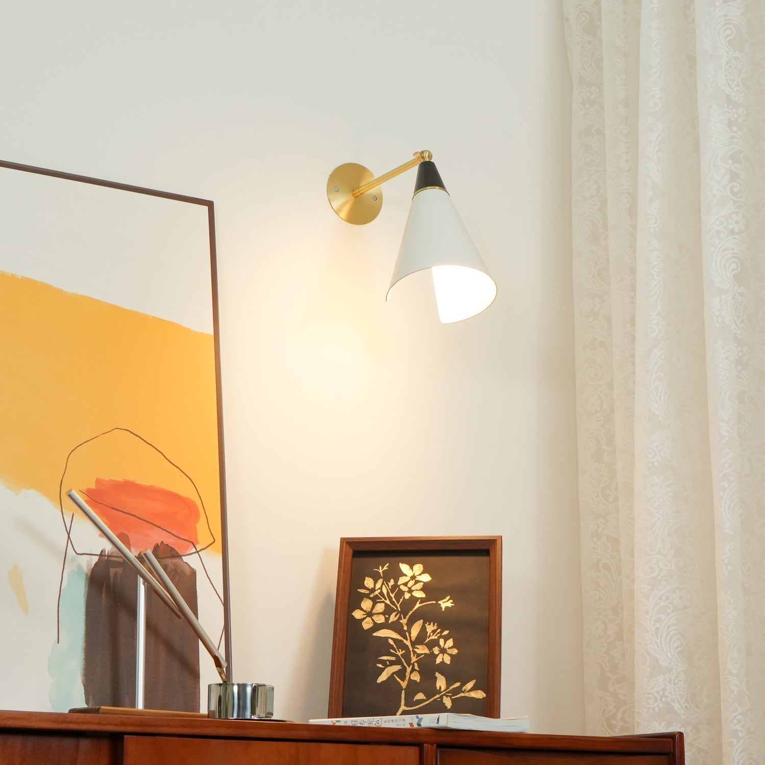 Kixor Modern Minimalist Brass Wall Lamp-Neutral Decor