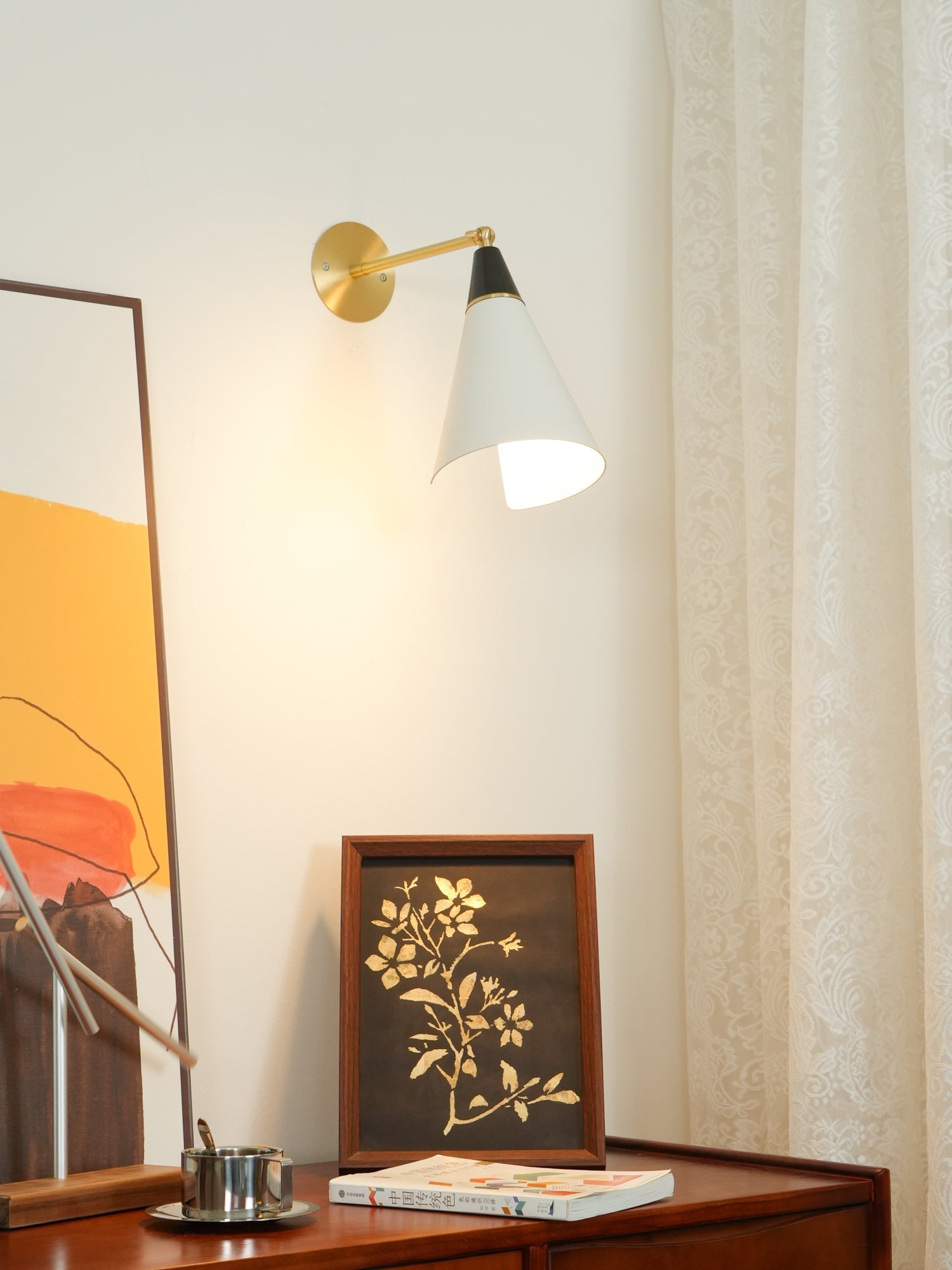 Kixor Modern Minimalist Brass Wall Lamp-Neutral Decor
