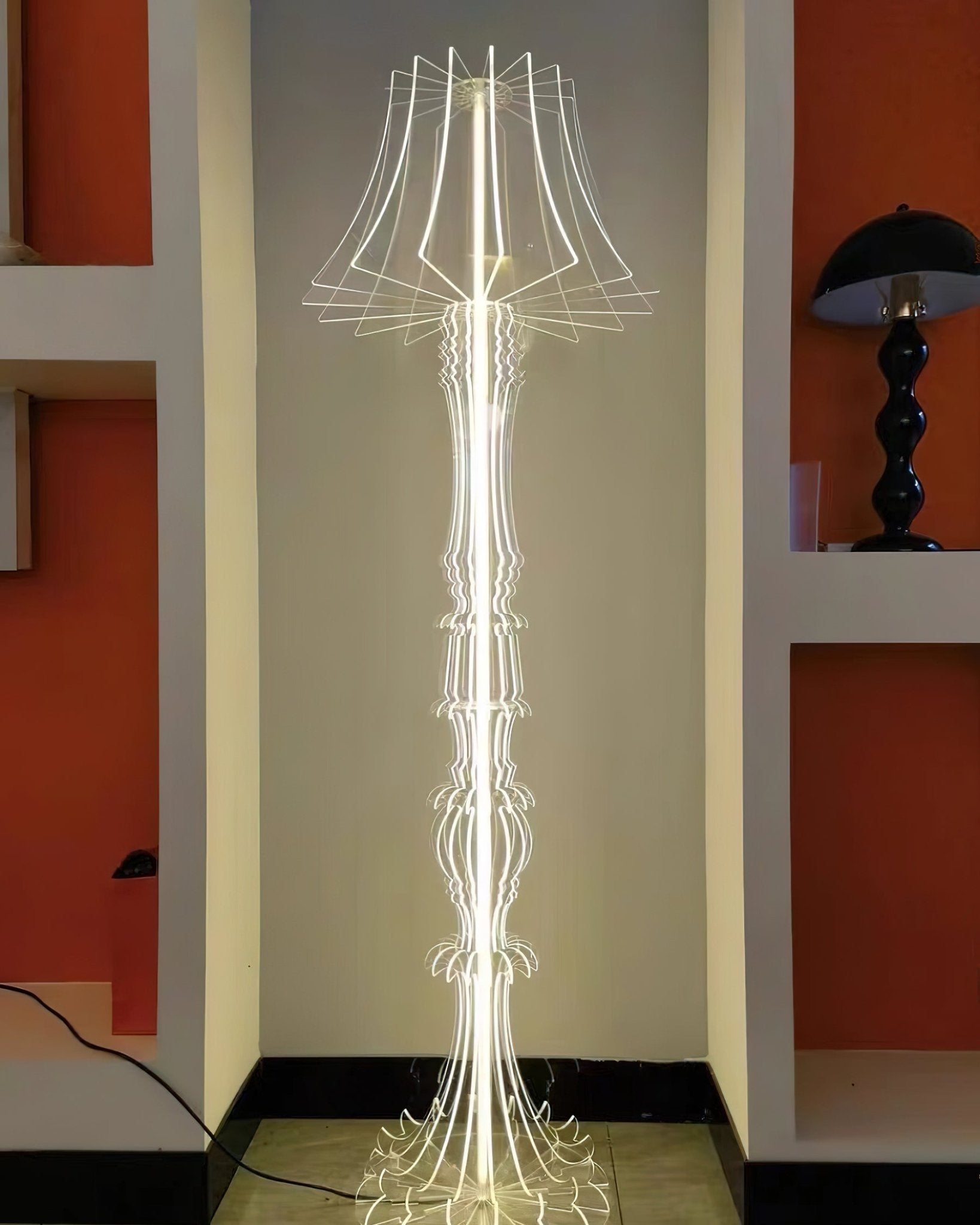 Elmariel Sculptural Acrylic Table Lamp-Neutral Decor