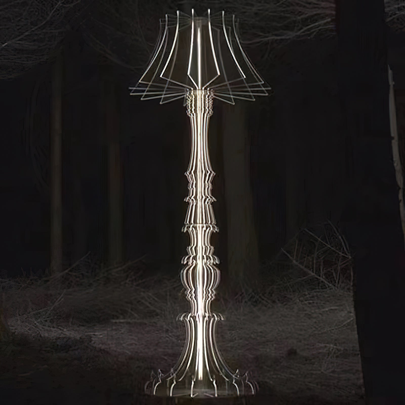Elmariel Sculptural Acrylic Table Lamp-Neutral Decor