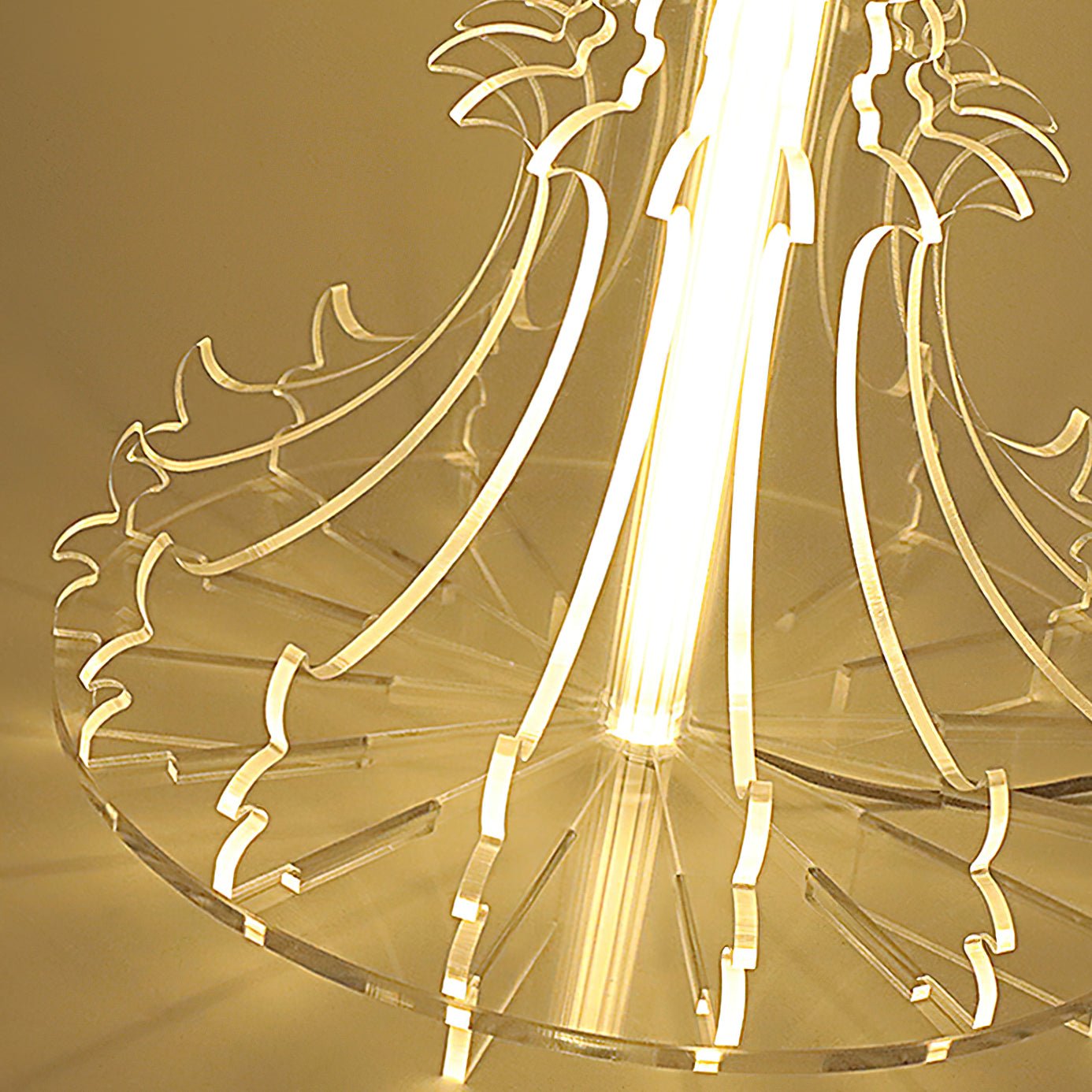 Elmariel Sculptural Acrylic Table Lamp-Neutral Decor