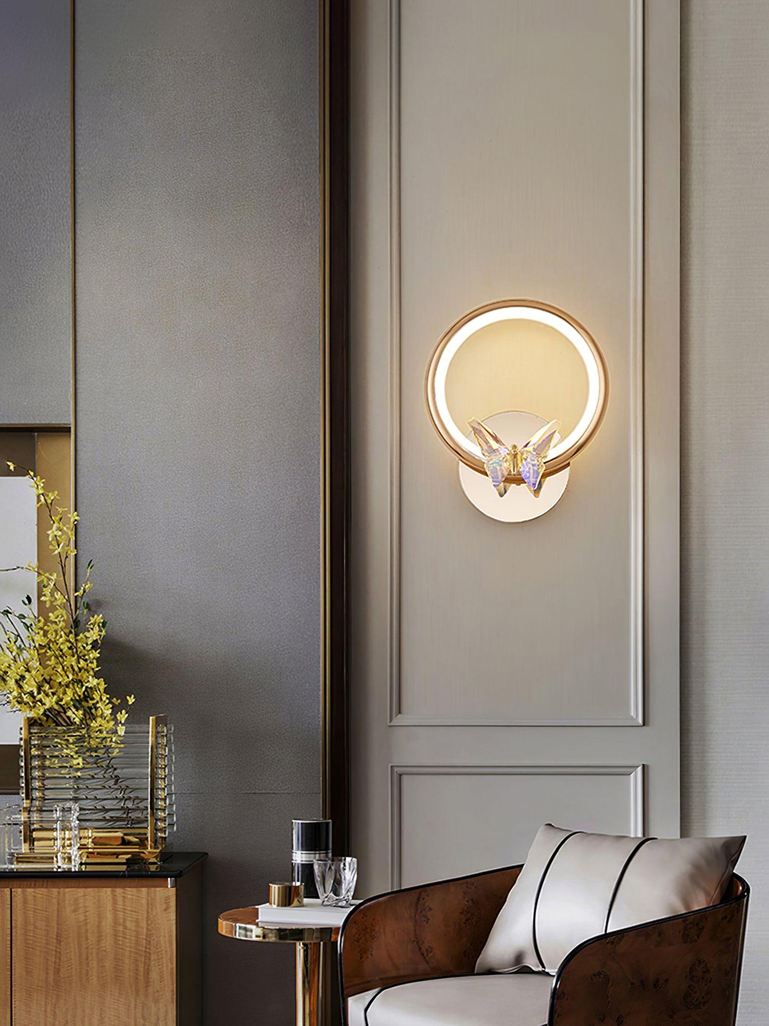 Ersoren Magic Butterfly Crystal Wall Light-Neutral Decor