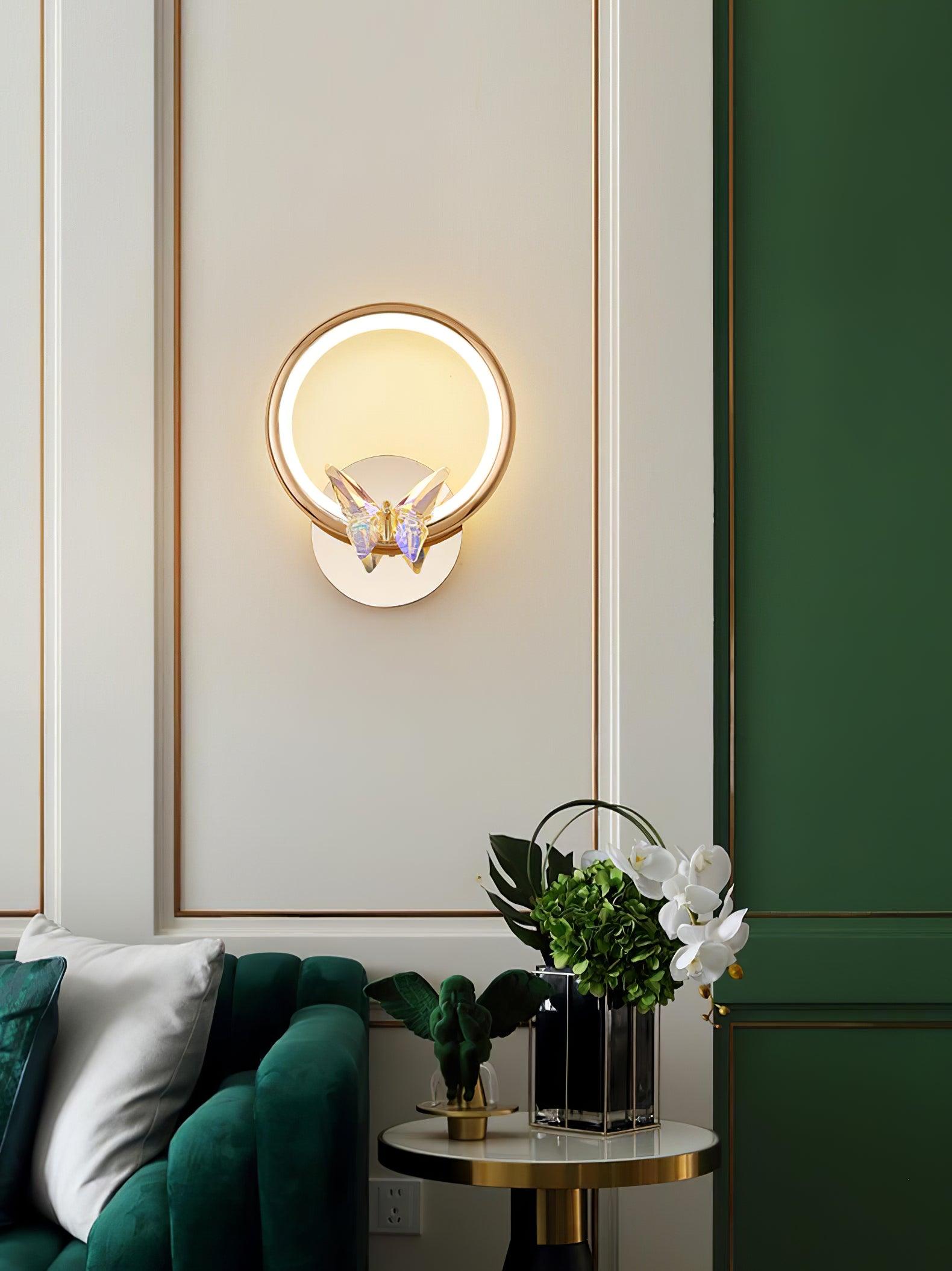Ersoren Magic Butterfly Crystal Wall Light-Neutral Decor