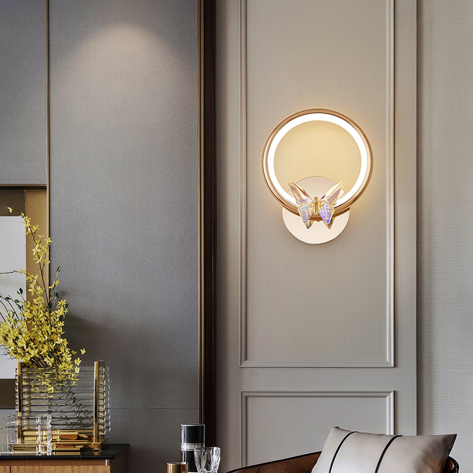 Ersoren Magic Butterfly Crystal Wall Light-Neutral Decor