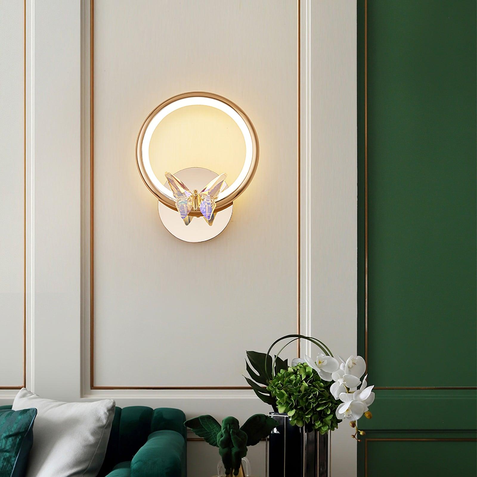 Ersoren Magic Butterfly Crystal Wall Light-Neutral Decor