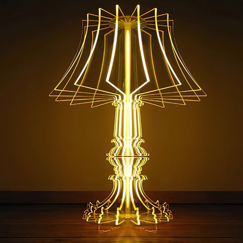 Elmariel Sculptural Acrylic Table Lamp-Neutral Decor