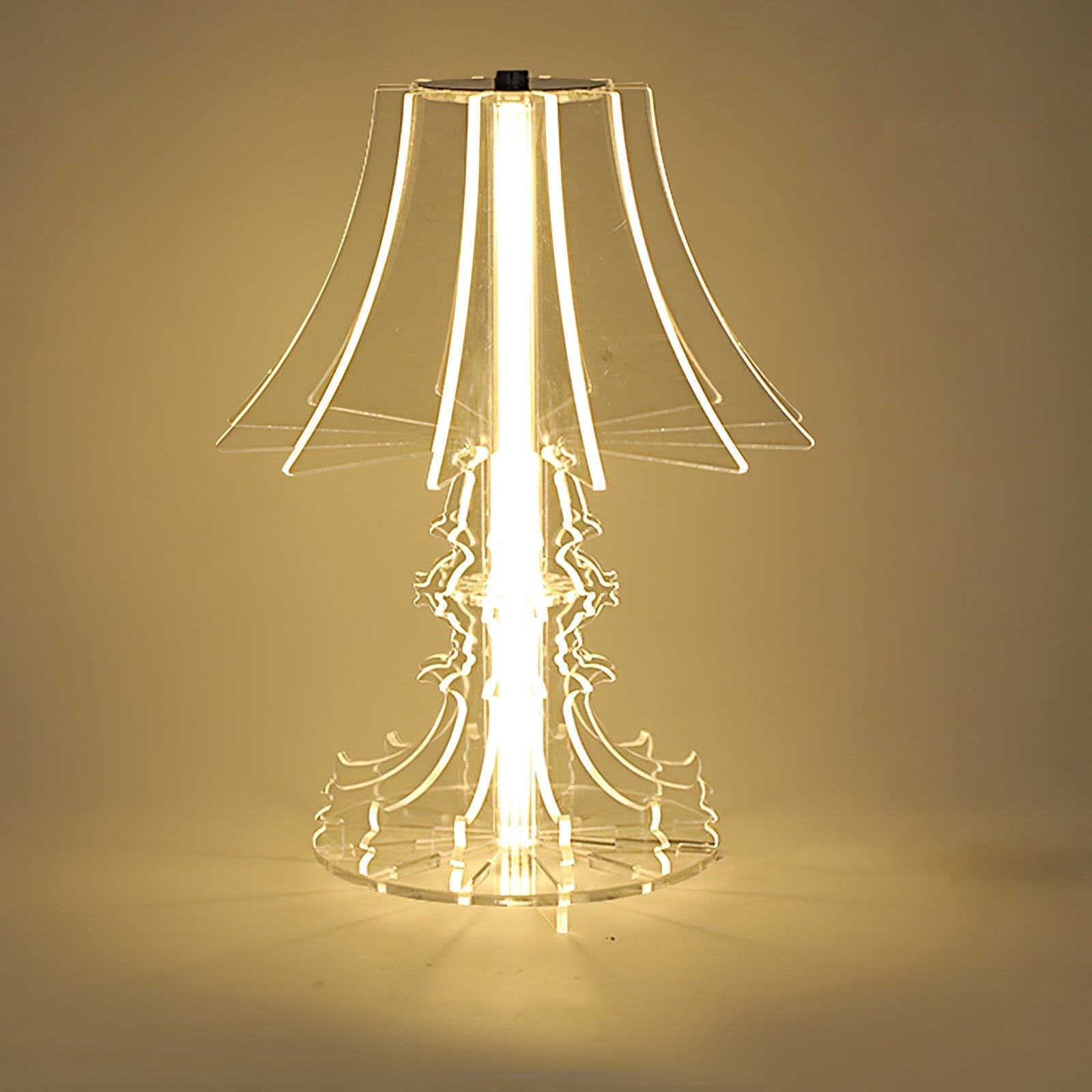 Elmariel Sculptural Acrylic Table Lamp-Neutral Decor