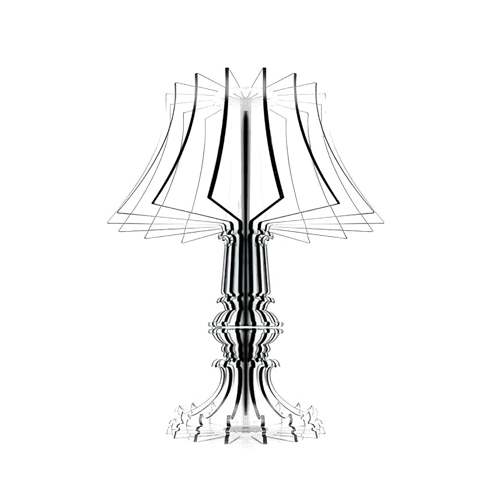 Elmariel Sculptural Acrylic Table Lamp-Neutral Decor