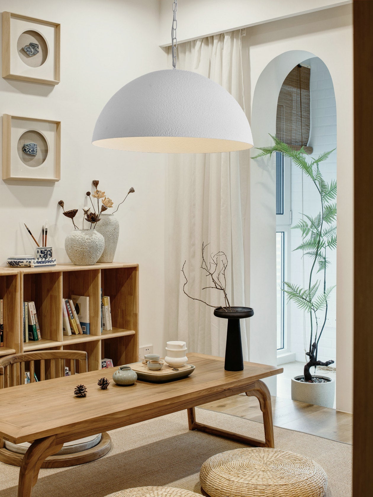 Evsola Modern Minimalist Dome Pendant Lamp-Neutral Decor