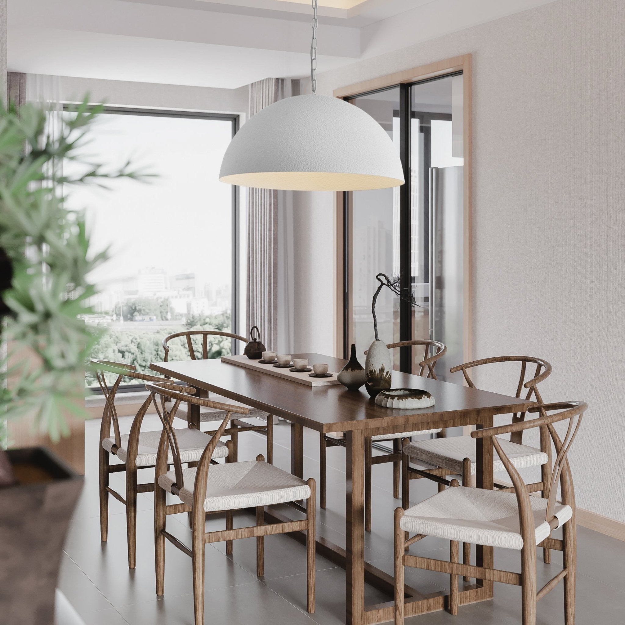 Evsola Modern Minimalist Dome Pendant Lamp-Neutral Decor