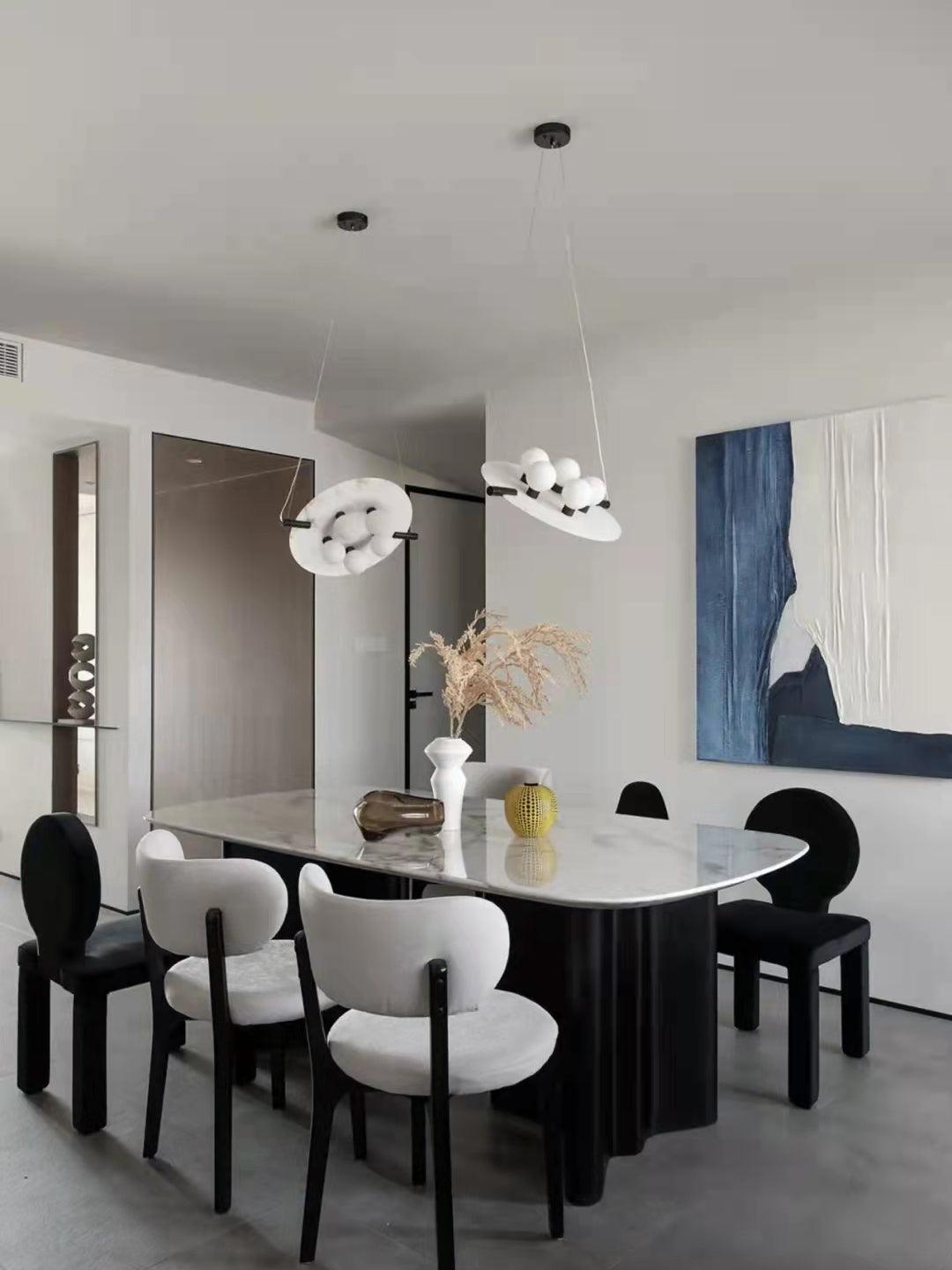 Imirila Disc Shaped Glass Pendant Light-Neutral Decor