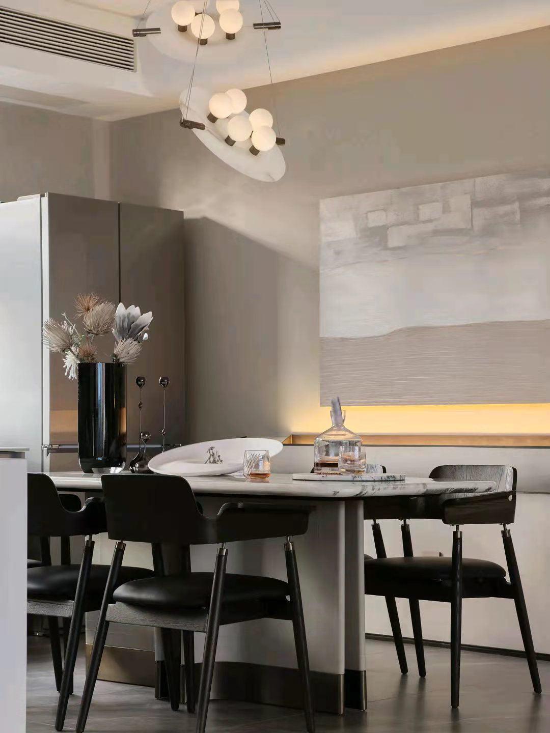 Imirila Disc Shaped Glass Pendant Light-Neutral Decor