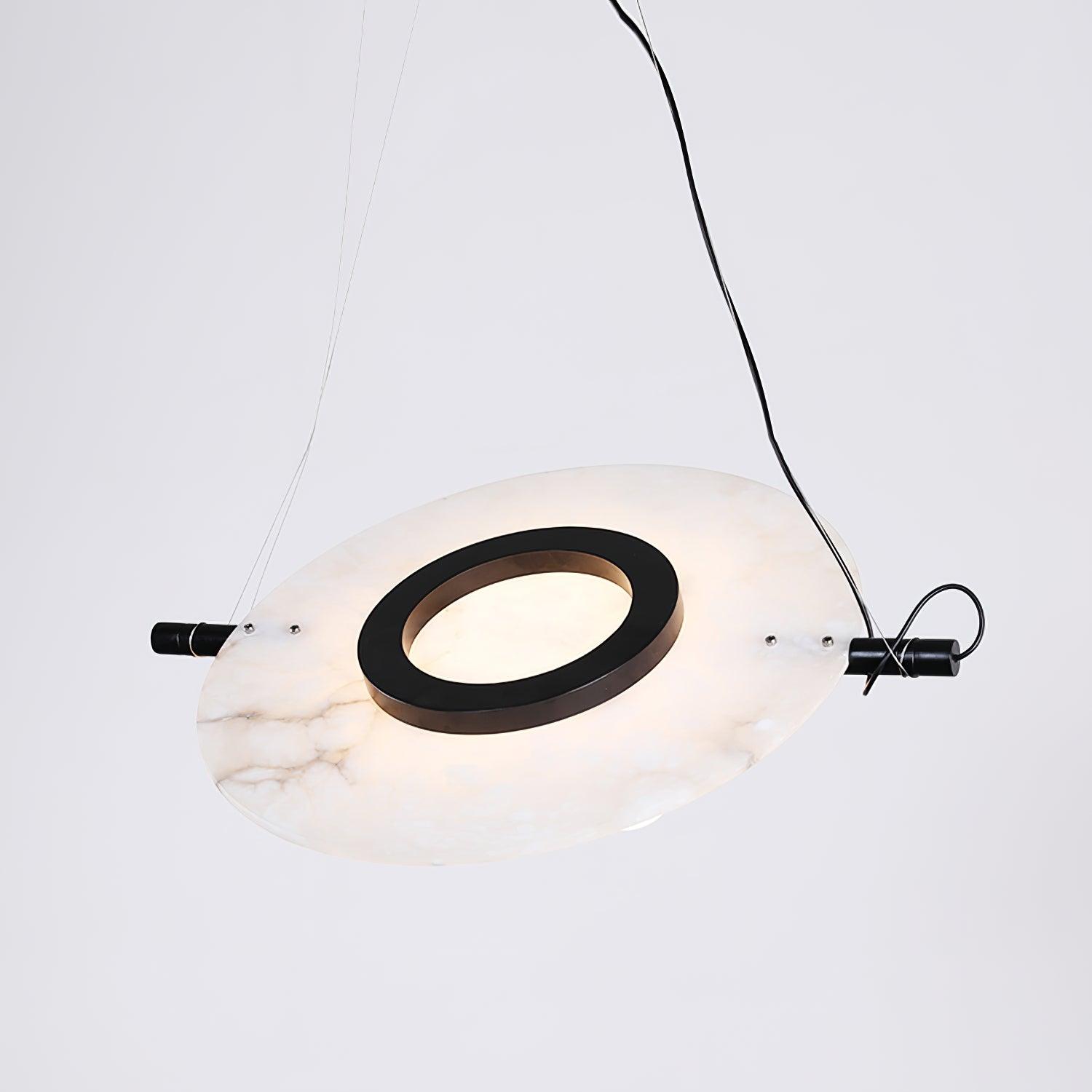 Imirila Disc Shaped Glass Pendant Light-Neutral Decor