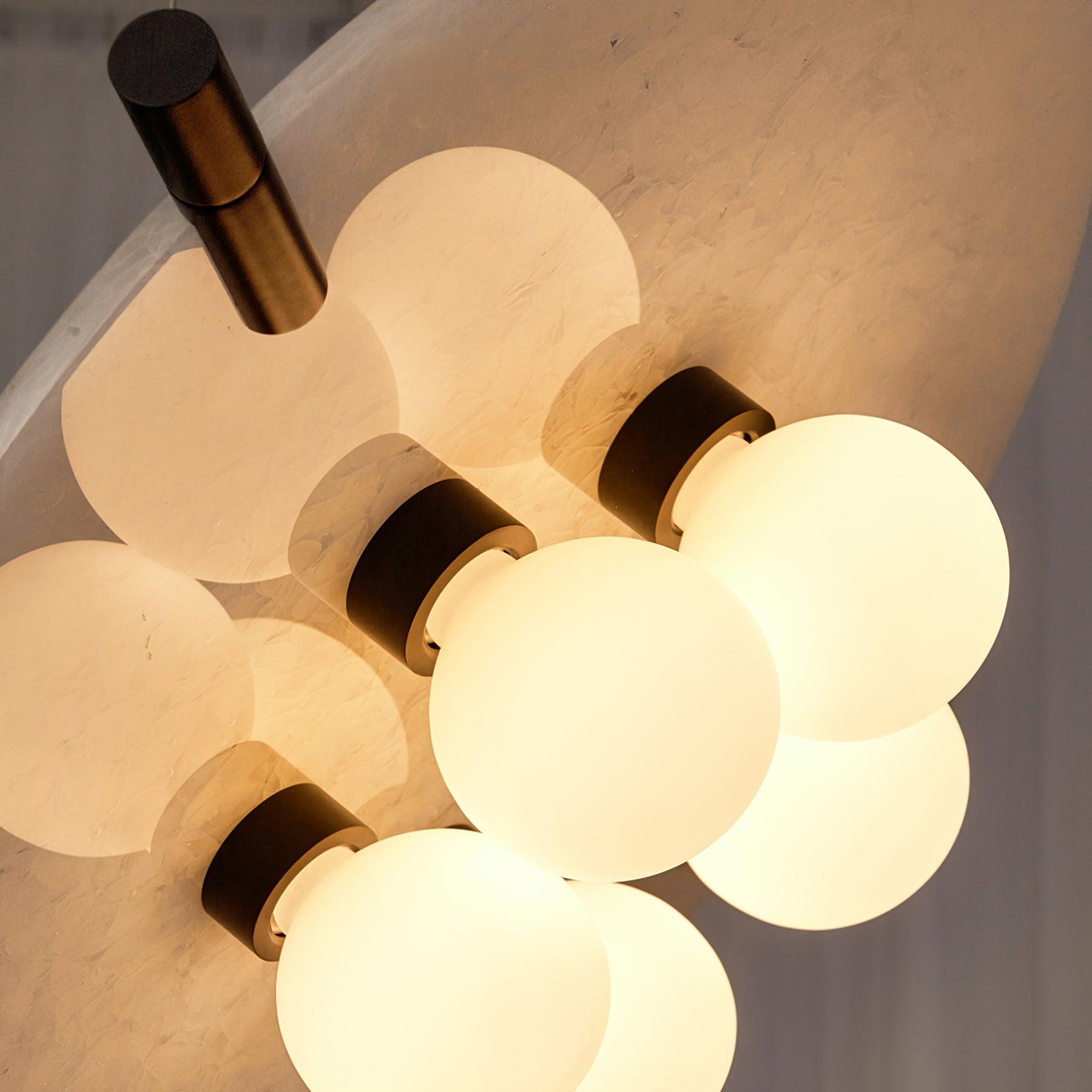 Imirila Disc Shaped Glass Pendant Light-Neutral Decor